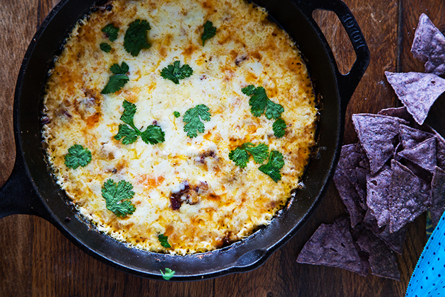 Tasty Kitchen Blog: Garlic and Mushroom Queso Fundido. Guest post by Gaby Dalkin of What's Gaby Cooking, recipe submitted by TK member Stephanie of Girl Versus Dough.