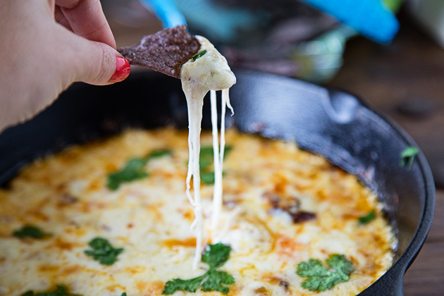 Tasty Kitchen Blog: Garlic and Mushroom Queso Fundido. Guest post by Gaby Dalkin of What's Gaby Cooking, recipe submitted by TK member Stephanie of Girl Versus Dough.