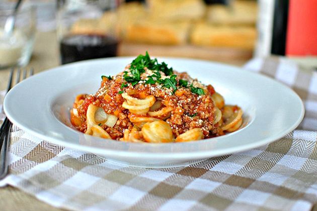 Orecchiette Bolognese | Tasty Kitchen Blog