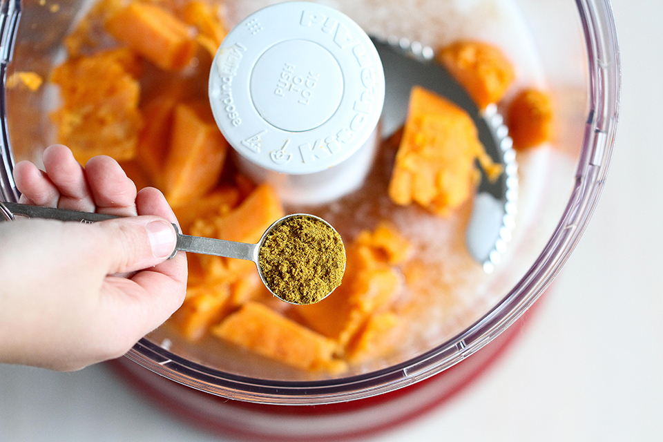 Tasty Kitchen Blog: Coconut Curried Sweet Potato Soup. Guest post by Dara Michalski of Cookin' Canuck, recipe submitted by TK member Jenna of Eat, Live, Run.