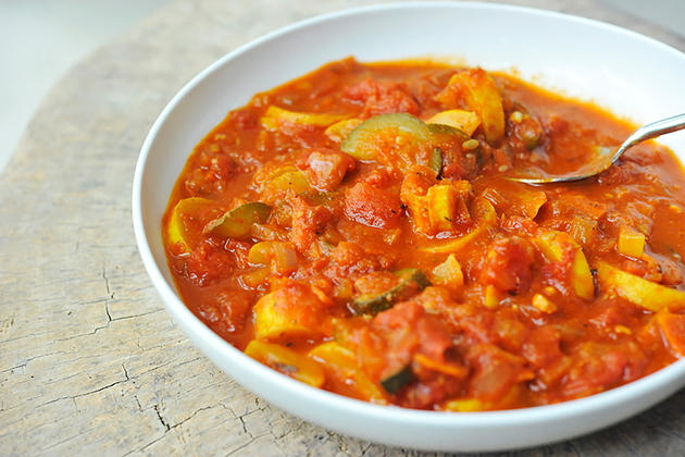 Tasty Kitchen Blog: Garden Vegetable Ragu. Guest post by Georgia Pellegrini, recipe submitted by TK member Laurie McNamara of Simply Scratch.