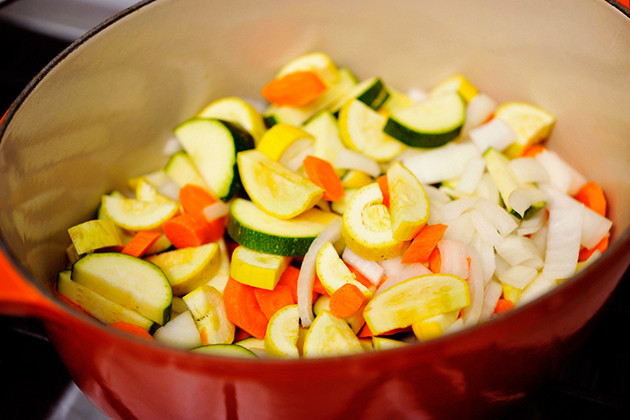 Tasty Kitchen Blog: Garden Vegetable Ragu. Guest post by Georgia Pellegrini, recipe submitted by TK member Laurie McNamara of Simply Scratch.