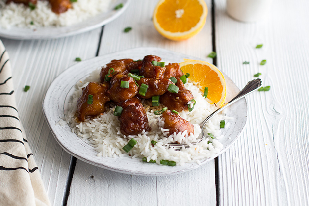 Tasty Kitchen Blog: Chinese Orange Chicken. Guest post by Tieghan Gerard of Half Baked Harvest, recipe submitted by TK member Kimberly of The Daring Gourmet.