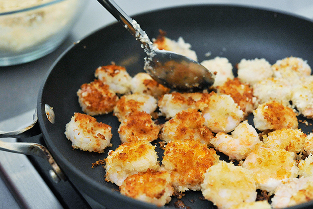 Tasty Kitchen Blog: Lightened-Up Bang Bang Shrimp Salad. Guest post by Georgia Pellegrini, recipe submitted by TK member Sarah of The Coffee Breaker.