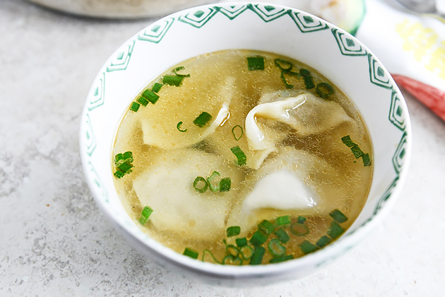 Tasty Kitchen Blog: Simple Wonton Soup. Guest post by Jessica Merchant of How Sweet It Is, recipe submitted by TK member Sarah of The Woks of Life.