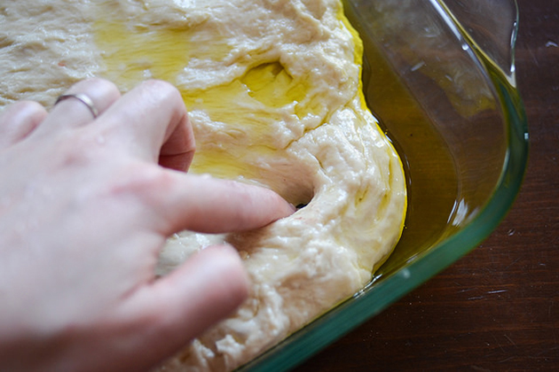 Tasty Kitchen Blog: Roasted Garlic and Olive Focaccia. Guest post by Erica Kastner of Buttered Side Up, recipe submitted by TK member Sommer of A Spicy Perspective.
