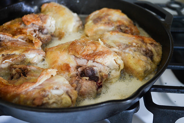 Tasty Kitchen Blog: Pollo en Salsa al Horno (Roasted Chicken in Sauce). Guest post by Erica Kastner of Buttered Side Up, recipe submitted by TK member Tammy of San Pasqual's Kitchen.