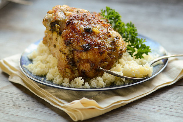 Tasty Kitchen Blog: Pollo en Salsa al Horno (Roasted Chicken in Sauce). Guest post by Erica Kastner of Buttered Side Up, recipe submitted by TK member Tammy of San Pasqual's Kitchen.