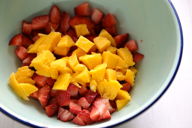 Tasty Kitchen Blog: Strawberry Mango Salsa. Guest post by Megan Keno of Wanna Be a Country Cleaver, recipe submitted by TK member Danae of Recipe Runner.