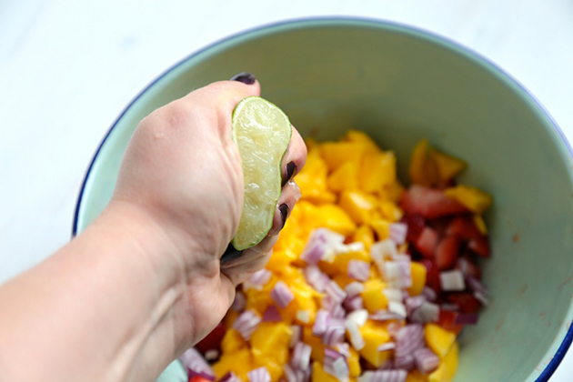 Tasty Kitchen Blog: Strawberry Mango Salsa. Guest post by Megan Keno of Wanna Be a Country Cleaver, recipe submitted by TK member Danae of Recipe Runner.