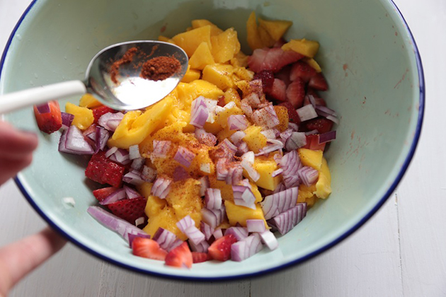 Tasty Kitchen Blog: Strawberry Mango Salsa. Guest post by Megan Keno of Wanna Be a Country Cleaver, recipe submitted by TK member Danae of Recipe Runner.