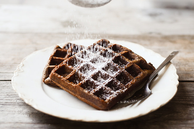Tasty Kitchen Blog: Gingerbread Waffles. Guest post by Erica Kastner of Buttered Side Up, recipe submitted by TK member Emily of One Lovely Life.
