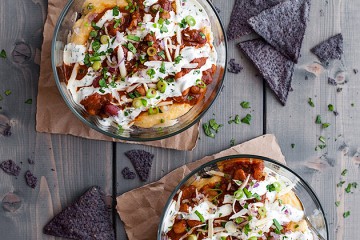 Tasty Kitchen Blog: Looks Delicious! Super Bowl Food (Meatless Mexican Chili and Cheddar Grits Super Bowls, submitted by TK member Tessa of Natural Comfort Kitchen)