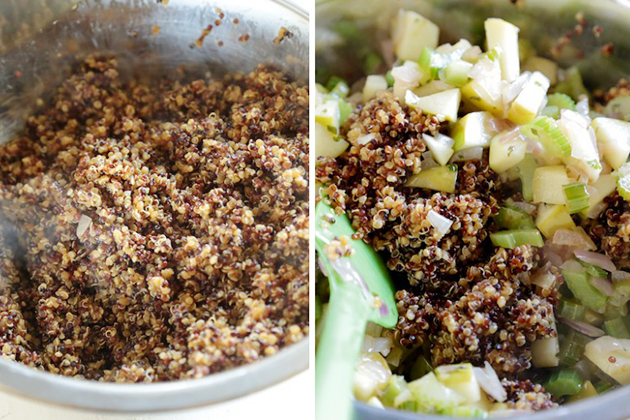 Tasty Kitchen Blog: Quinoa Pilaf with Green Apples, Dried Cranberries and Pecans. Guest post by Megan Keno of Wanna Be a Country Cleaver, recipe submitted by TK member Holly Kirby of American Vegetarian.