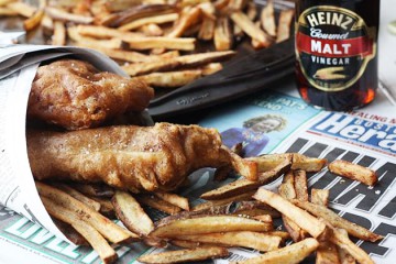 Tasty Kitchen Blog: Looks Delicious! (Guinness-Beer-Battered Cod and Chips, submitted by TK member Melanie of A Beautiful Bite)