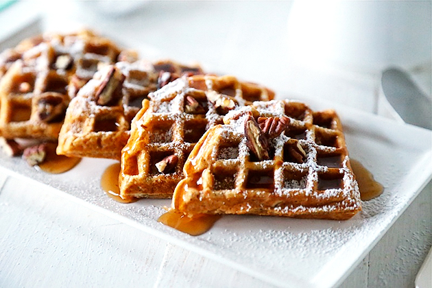 Tasty Kitchen Blog: Sweet Potato Waffles. Guest post by Megan Keno of Wanna Be a Country Cleaver, recipe submitted by TK member Carolina Heartstrings.