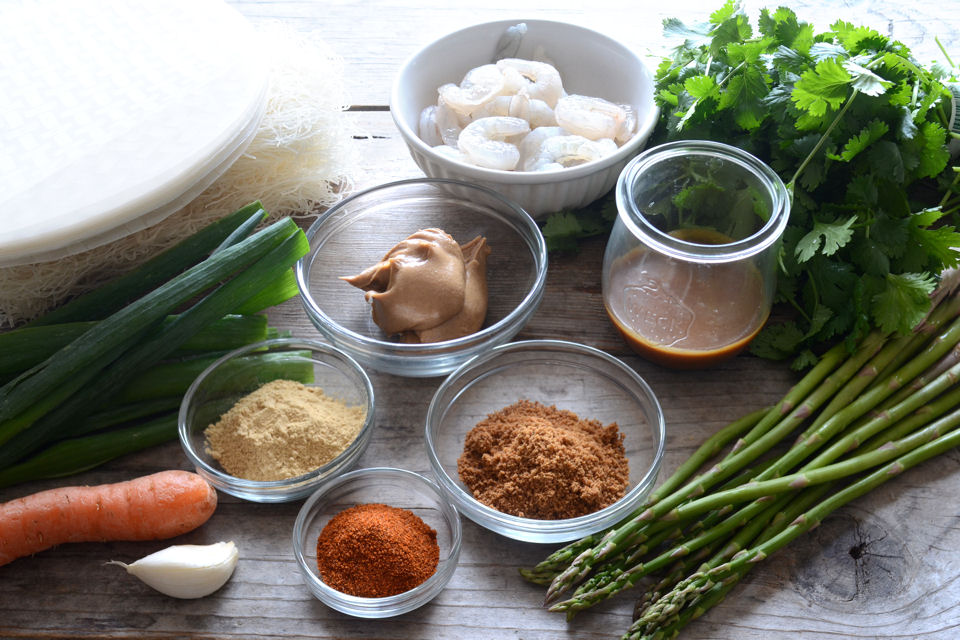 Tasty Kitchen Blog: Shrimp Spring Rolls with Sweet and Spicy Peanut Dipping Sauce. Guest post by Erica Kastner of Buttered Side Up, recipe submitted by TK member Lauren of Lauren's Latest.