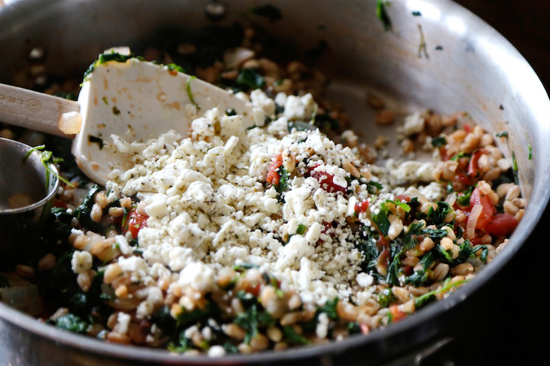 Tasty Kitchen Blog: Greek Stuffed Peppers with Feta & Spinach. Guest post by Megan Keno of Wanna Be a Country Cleaver, recipe submitted by TK member Jen of The Scrumptious Pumpkin.