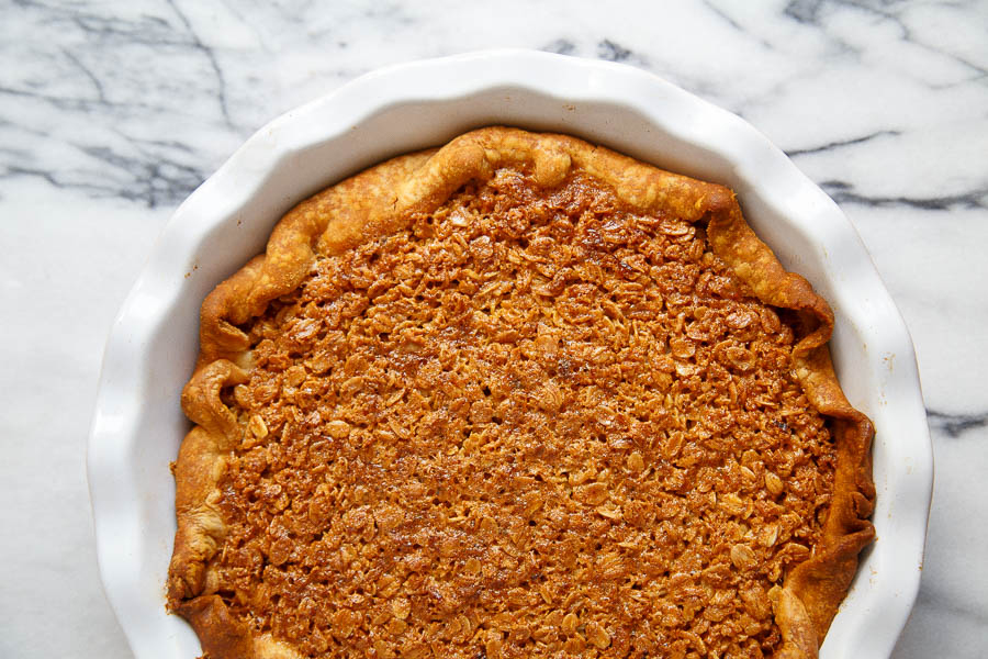 Tasty Kitchen Blog: Chocolate Chip Oatmeal Pie. Guest post by Christina of Dessert for Two, recipe submitted by TK member Heather of Heather's Dish.