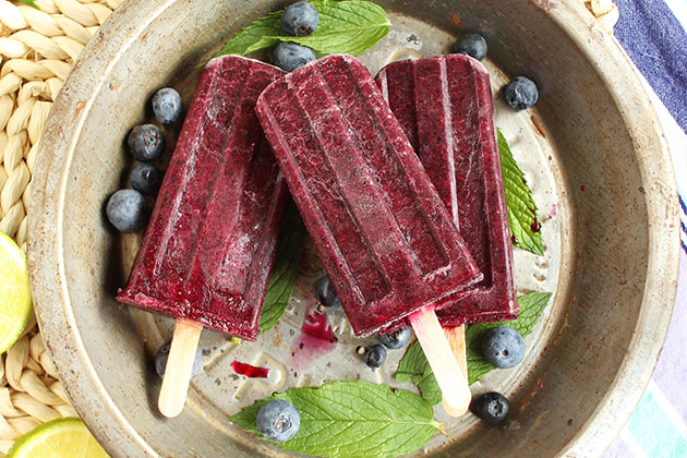 Tasty Kitchen Blog: The Theme is Mojitos! (Blueberry Mojito Popsicles, submitted by TK member Kellie Hemmerly of The Suburban Soapbox)